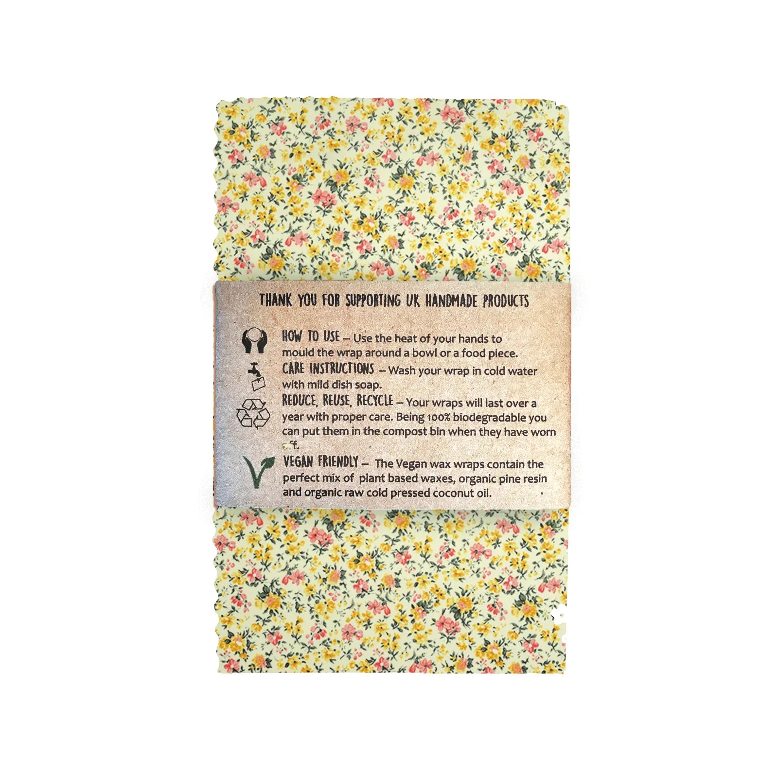 Vegán, újrahasználható ételcsomagoló kendők – 4 darabos készlet - Ayuna Ritual