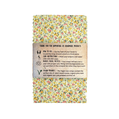 Vegán, újrahasználható ételcsomagoló kendők – 4 darabos készlet - Ayuna Ritual