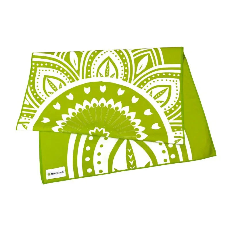 EcoWellness Mandala Mikroszálas Jóga Törölköző – limezöld - Ayuna Ritual