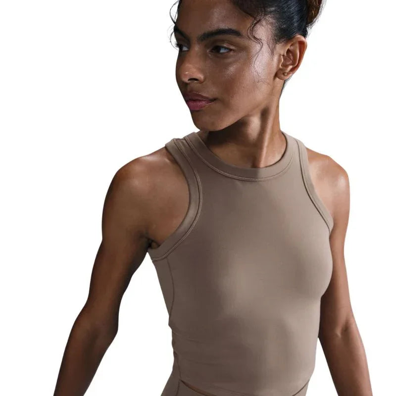 Nike Dri-FIT One Fitted Crop női sportfelső – bézs - Ayuna Ritual