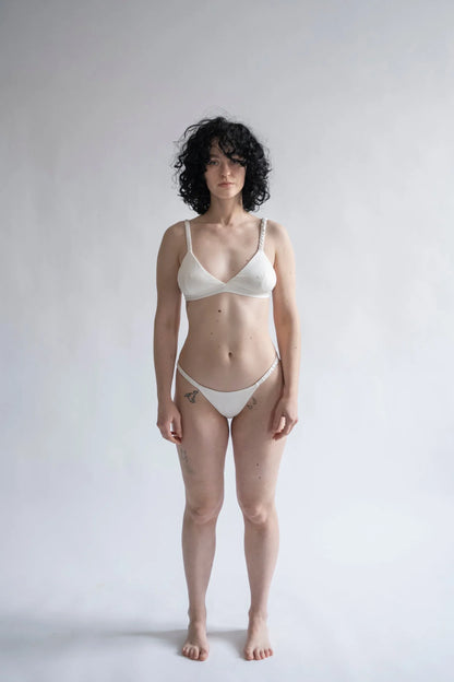 Selyem Melltartó – Fehér, 100% Tiszta Selyem - Ayuna Ritual