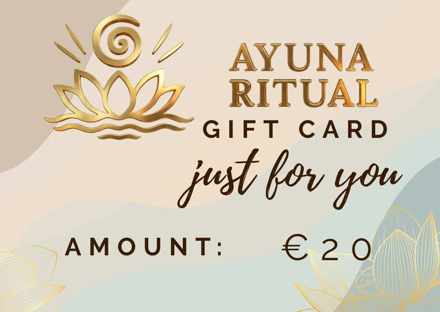 Ayuna Ritual Ajándékkártya - Ayuna Ritual
