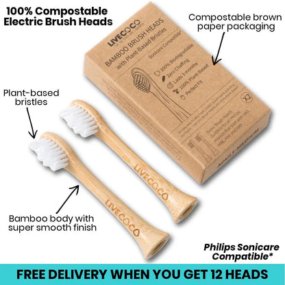 LiveCoco komposztálható elektromos fogkefefej (Philips) – természetes tisztaság, hulladék nélkül - Ayuna Ritual