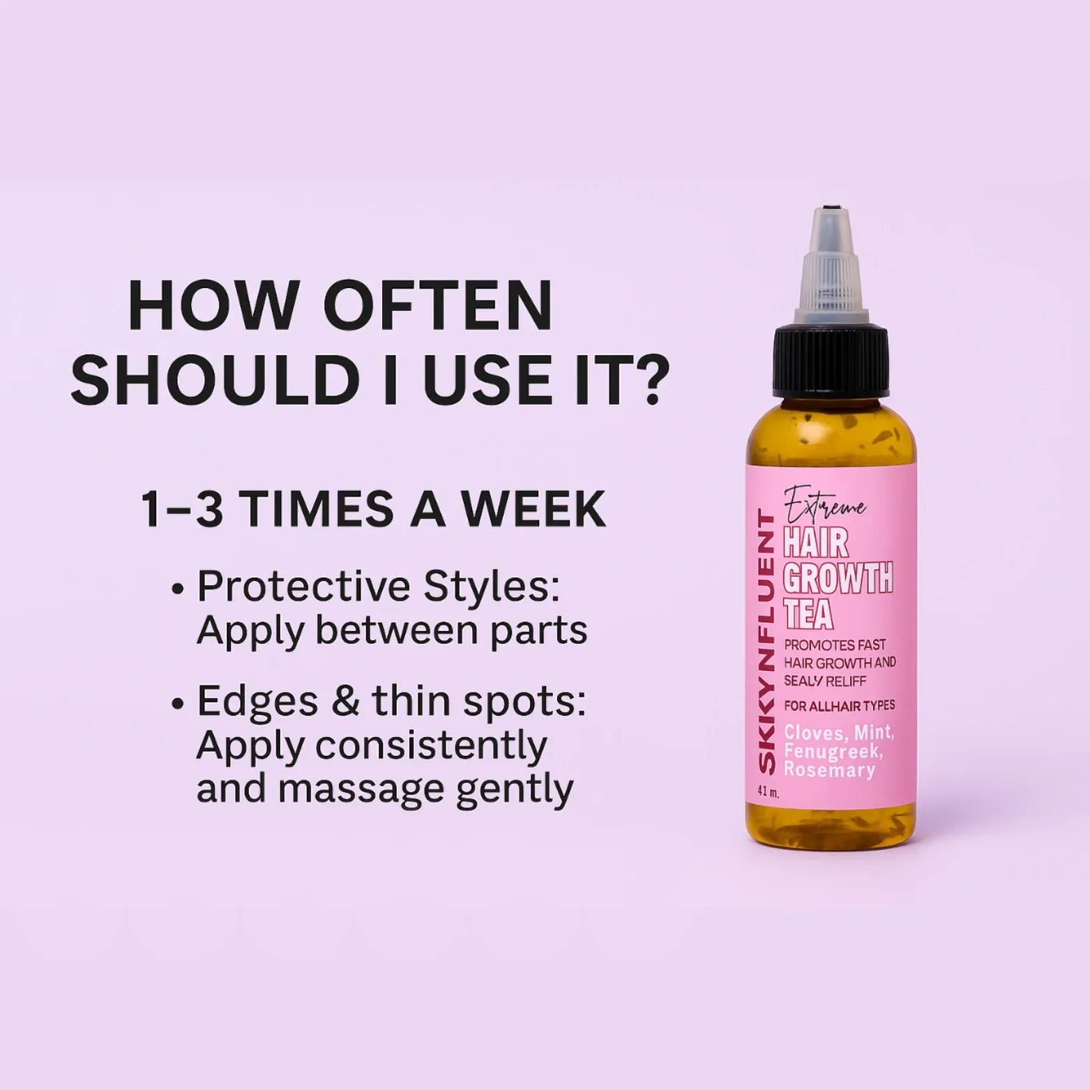 Extreme Hair Growth Tea – gyógynövényes hajerősítő szérum gyorsabb növekedéshez - Ayuna Ritual